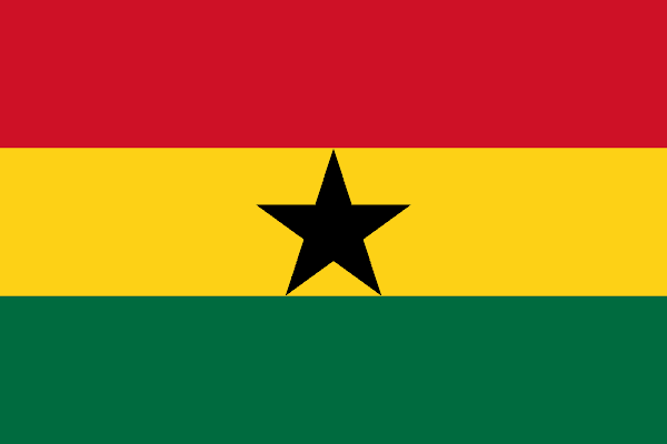 Logo Gambar Bendera Negara Ghana PNG JPG ukuran 600 px