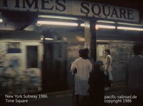 Video : ニューヨーク 1986年 地下鉄 タイムズスクエア駅