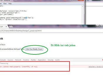 Menampilkan dan Mengetahui Kesalahan Kode Javascript
