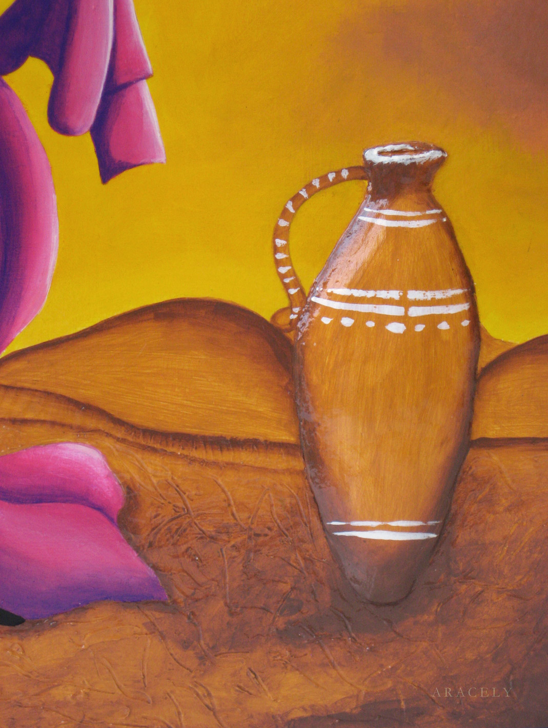 cuadro africano acrilico pintura decorativa