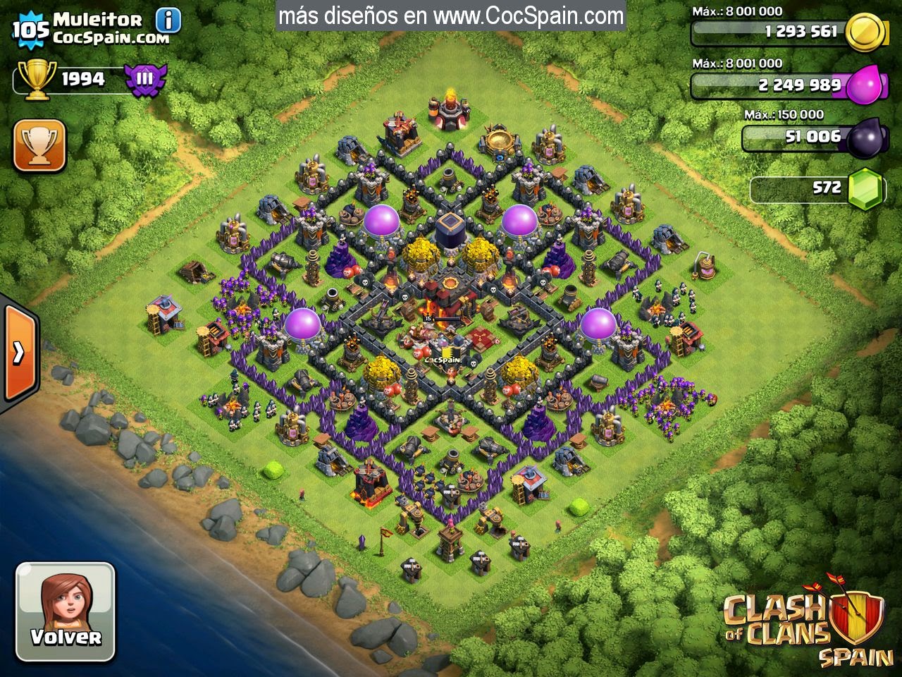 Diseño de Aldeas Defensa Clash Of