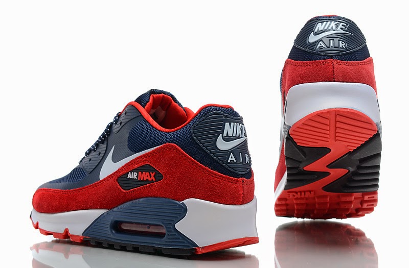 nike air max 90 blue and red