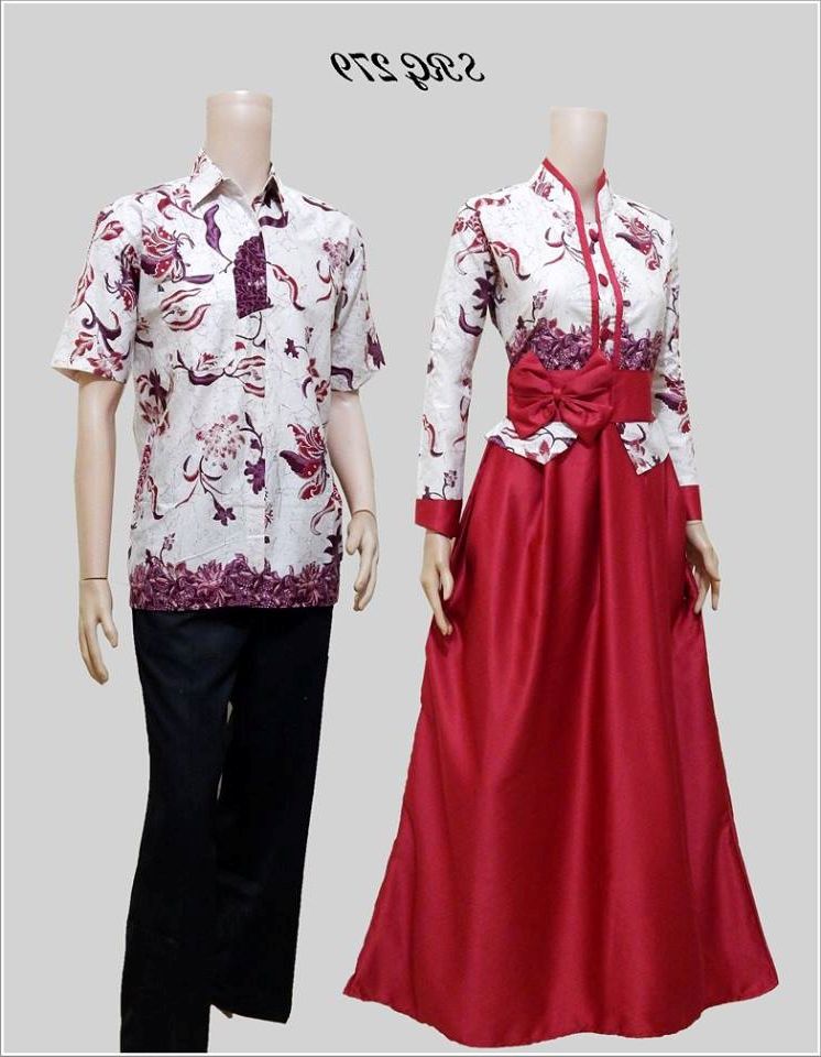 belanja online Model  Baju  Batik Muslim Couple  Modern 2019