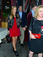 Paris Hilton Pictures at Christmas Dinner at Il Piccolino in Beverly