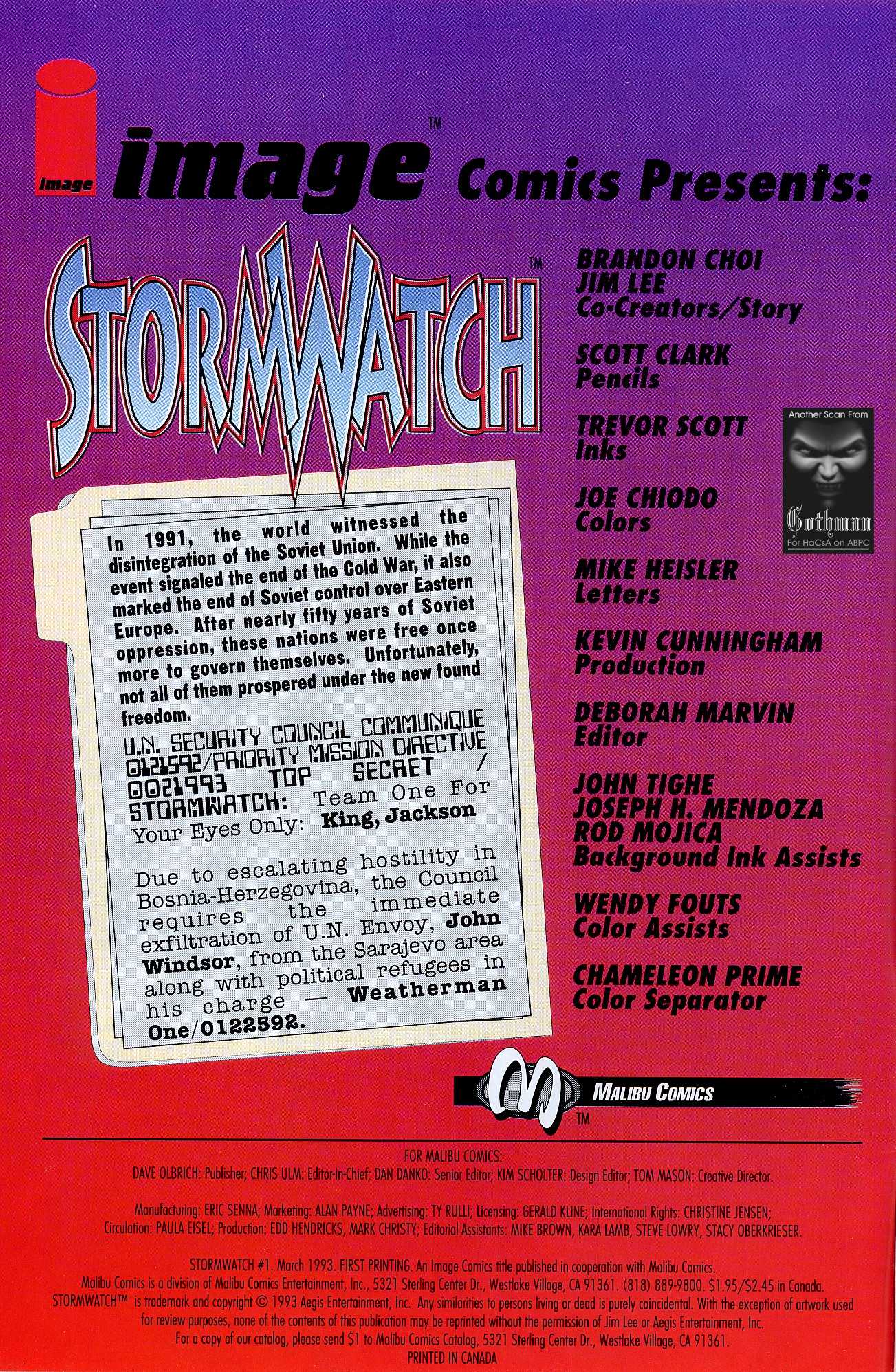 Read online Stormwatch (1993) comic -  Issue #1 - 2