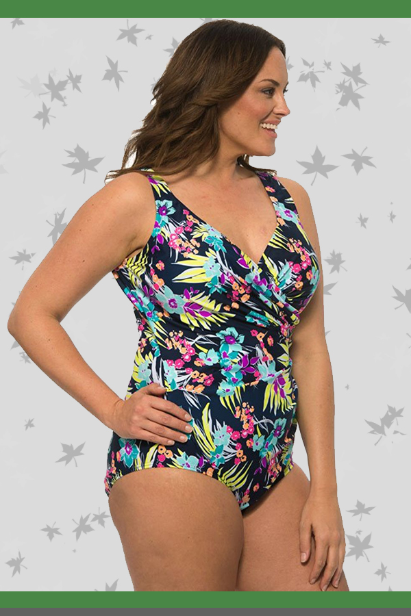plus size bathing suits with built in bra