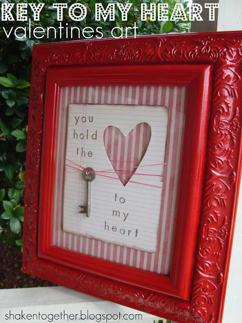 key to my heart valentine art