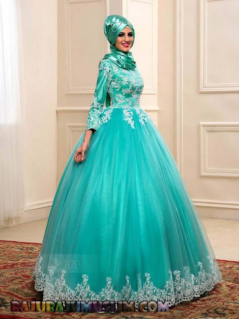 Contoh gaun pengantin muslimah Bahan Sifon Terbaru Contoh gaun pengantin muslimah Bahan Sifon Terbaru