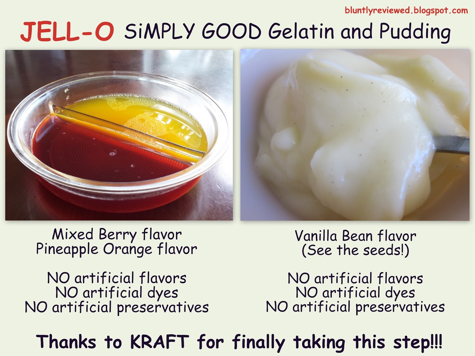 Bluntly Reviewed Jello Simply Good Gelatin and Pudding Review