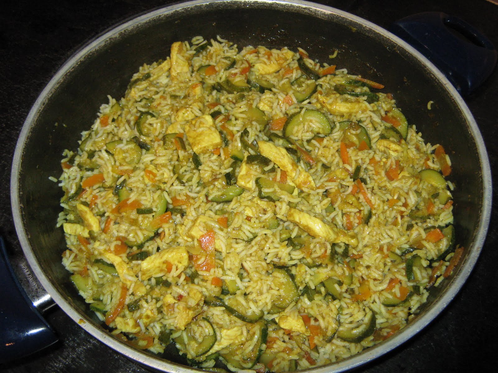 riso con verdure e curry