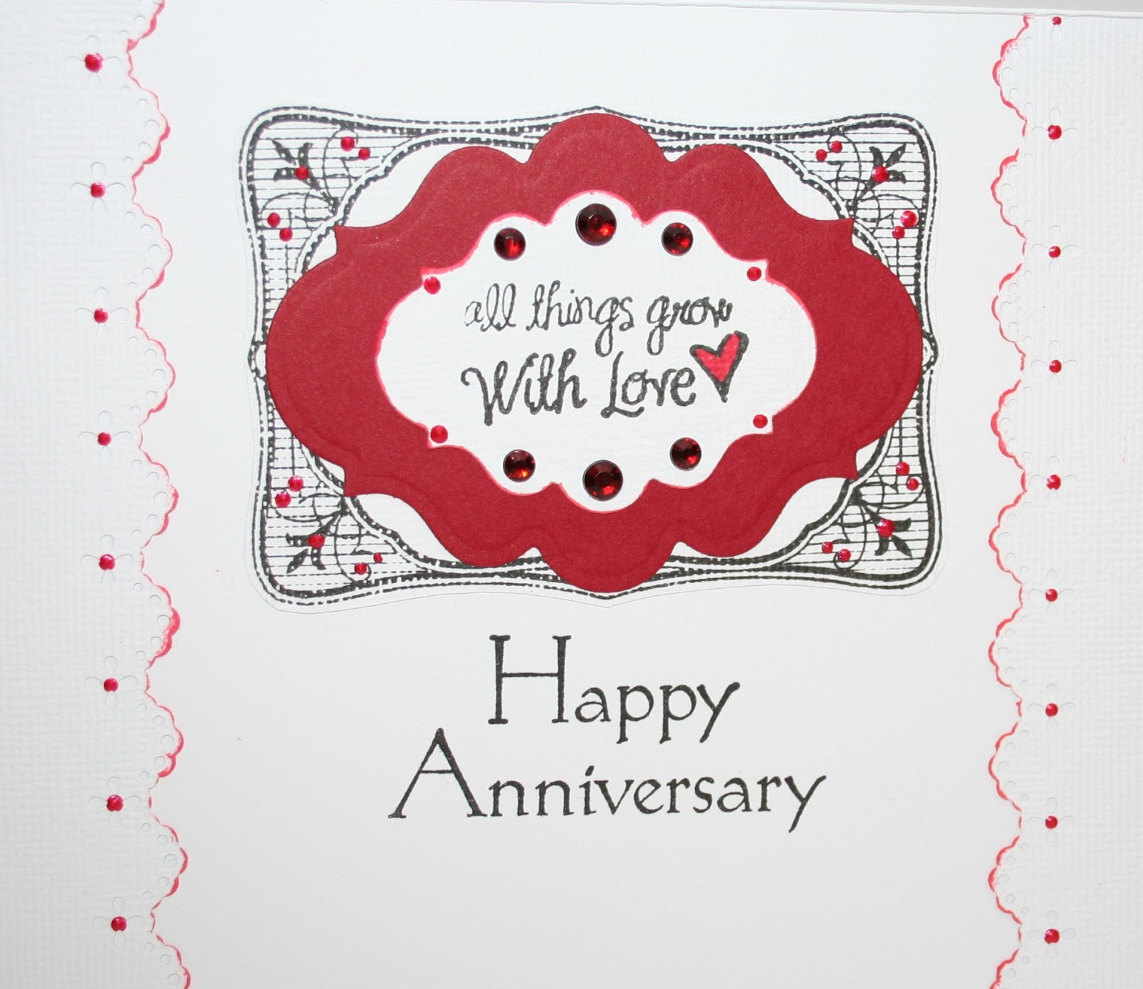 Rebecca From The Rock Crafty Corner Anniversary Card