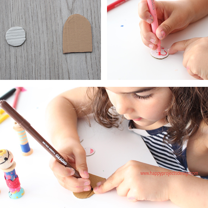 DIY muñecas con pinzas