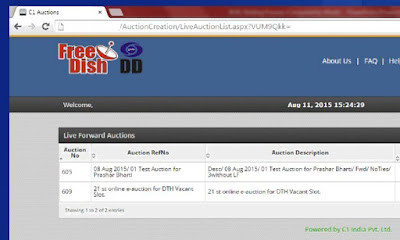 DD Freedish's 37th Online e Auction for Vacant Slots on 22 August 2017