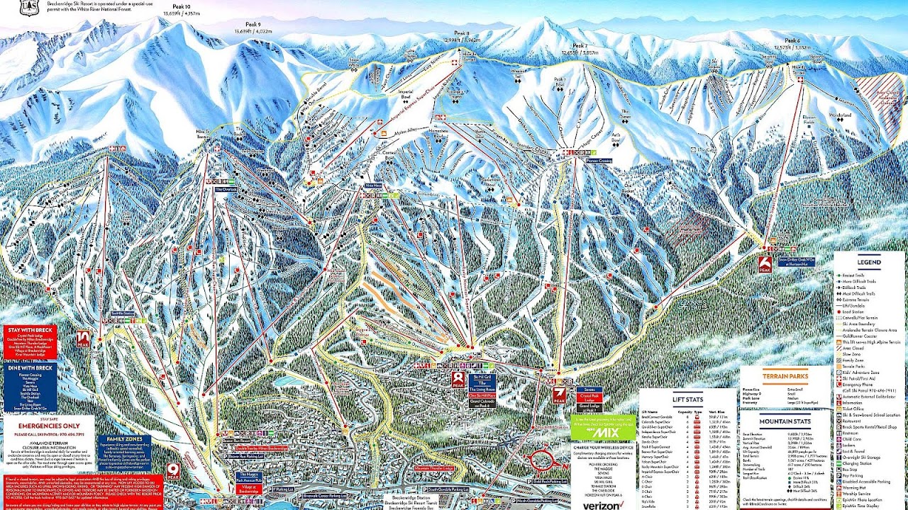 Breckenridge Mountain Bike Trail Map