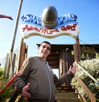 At Sharkville Adventure Golf in Littlehampton