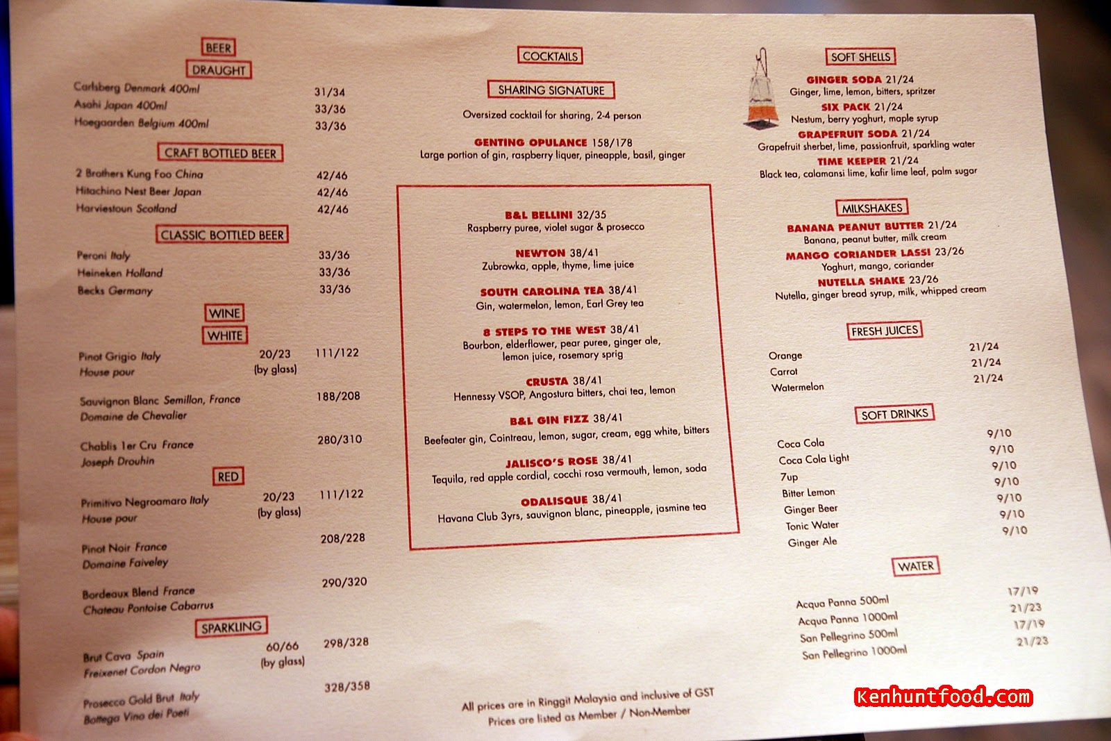Burger and lobster menu malaysia