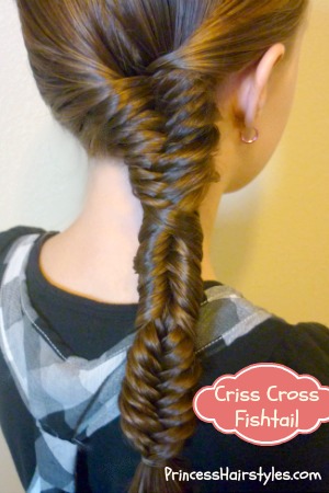 Criss Cross Fishtail Braid Tutorial  Hairstyles For Girls 
