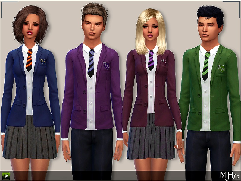 School Uniform The Sims 4 _ P1 SIMS4 Clove share Asia Tổng hợp Custom