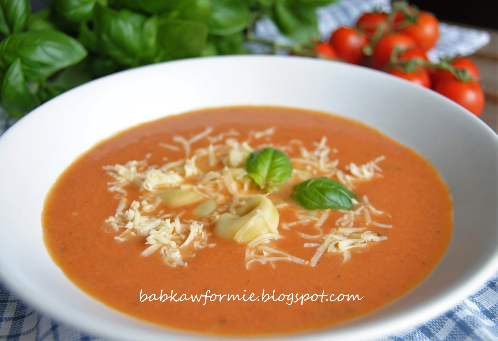 zupa krem z pieczonych pomidorów babkawformie.blogspot.com
