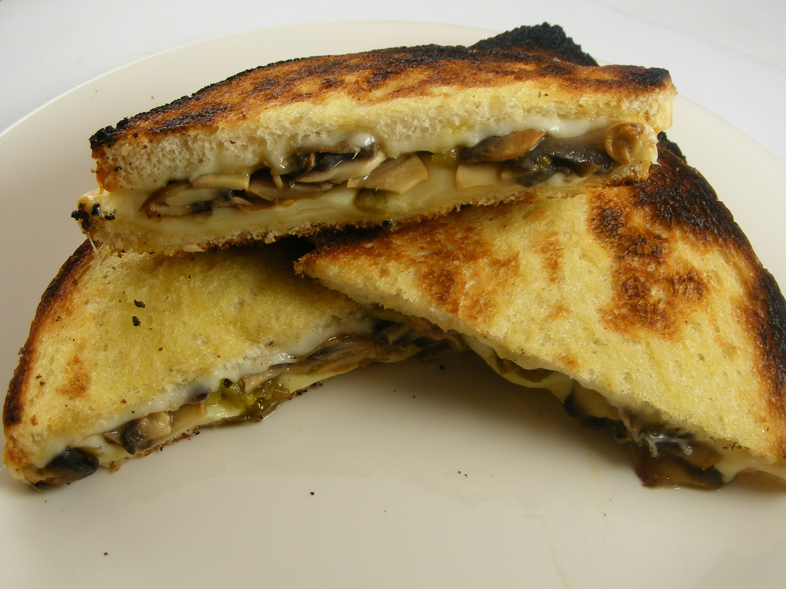 An Eclectic Author Mushroom Munster Cheese Sandwich...YUM!