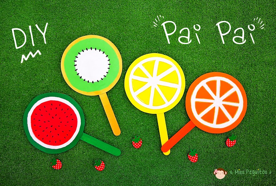 diy pai pai fruit fruta abanico