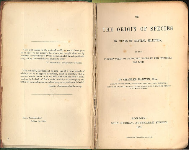 Original title page of the first edition. Origin of the Species by Means of Natural Selection published 1859. Illustrated By . . . marchmatron.com Original title page of the first edition. Origin of the Species by Means of Natural Selection published 1859. Illustrated By . . . marchmatron.com