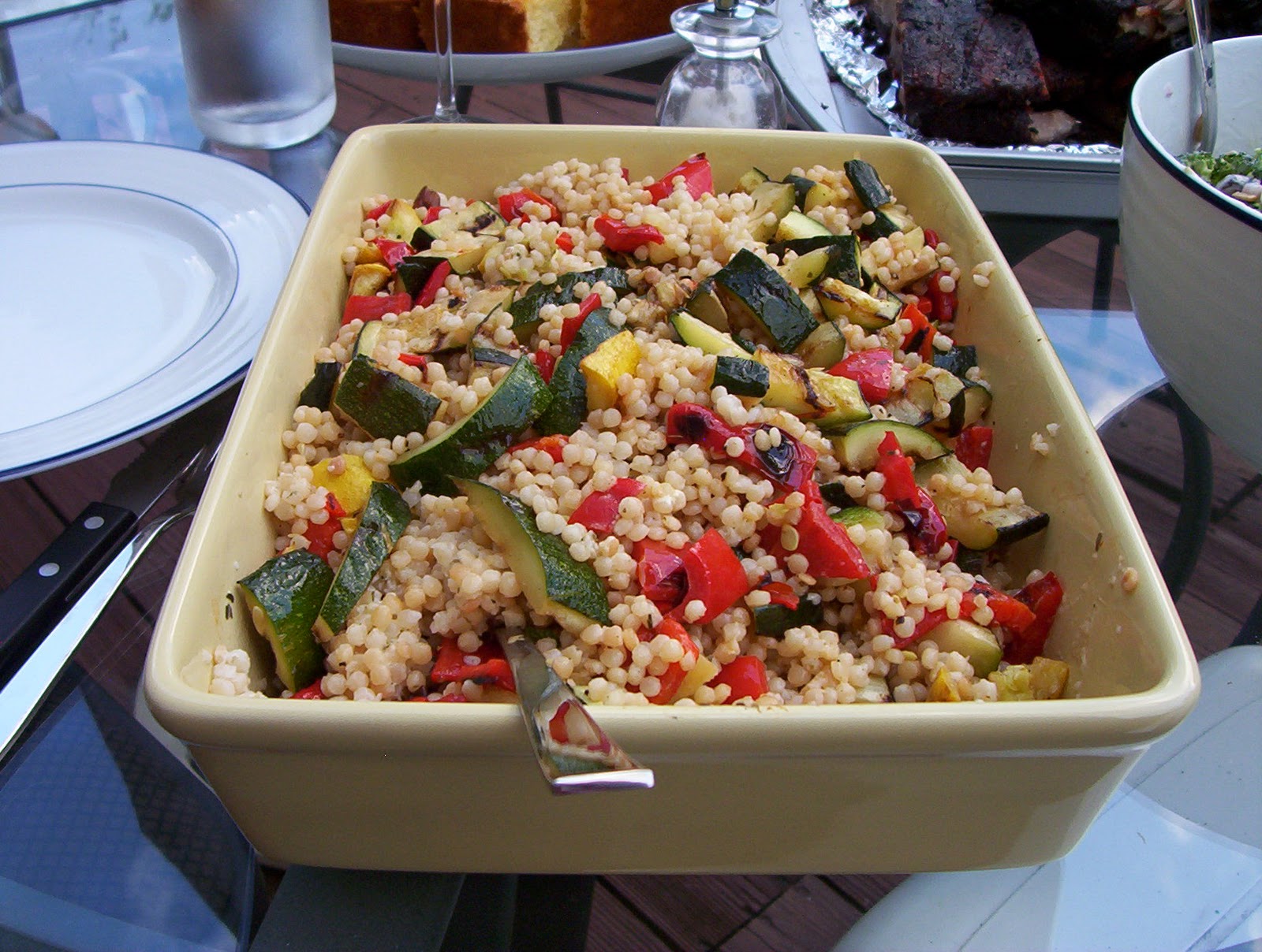 Cooker Girl Israeli Couscous with Grilled Veggies