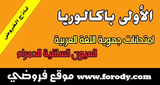 الأولى باكالوريا :الامتحان الجهوي جميع الشعب العلمية في اللغة العربية الدورة العادية 2016 جهة العيون الساقية الحمراء