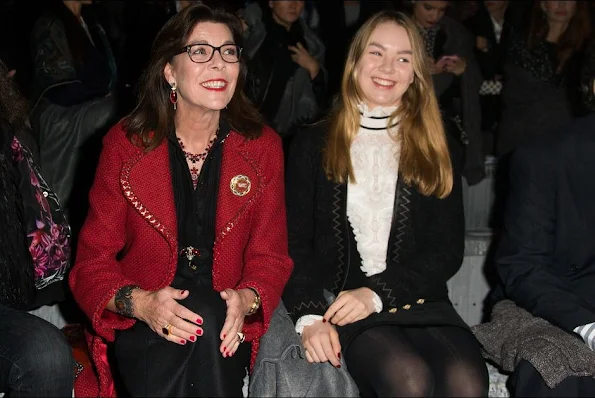 Princess Caroline of Hanover and with her youngest daughter Princess Alexandra of Hanover attends the Chanel Metiers d'Art Fashion Show in Rome