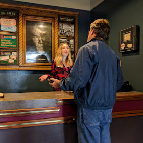 friendly and competent employee at Elks Theater in Rapid City, South Dakota