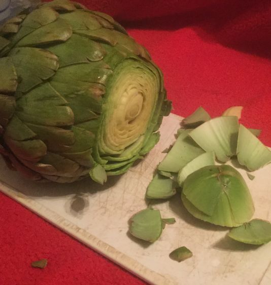 Countrified Hicks Boiled Artichokes