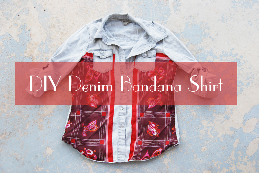 Jessamity: DIY Project: Denim Bandana Shirt