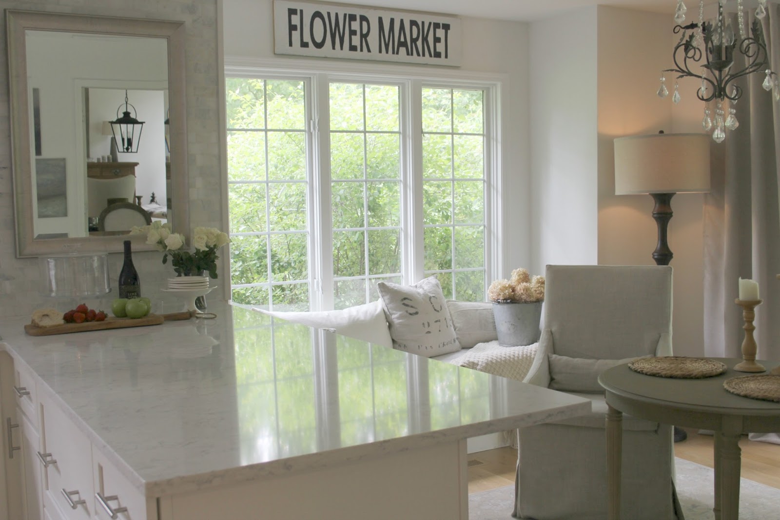 Serene white kitchen by Hello Lovely Studio