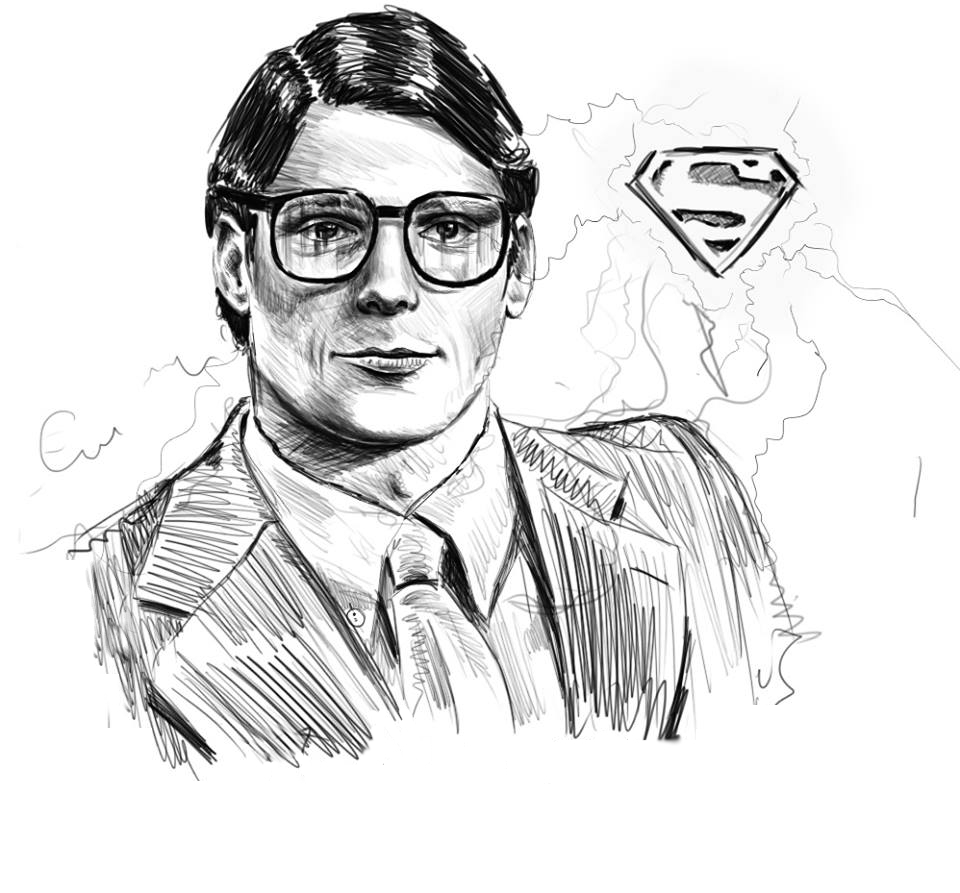 superman karakalem cizimleri