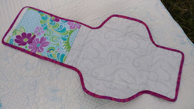 Free Motion Fantasy fabrics quilted baby changing mat