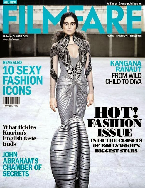 Kangana Ranaut Wild Child to Deva on the Cover page of Filmfare Fashion issue