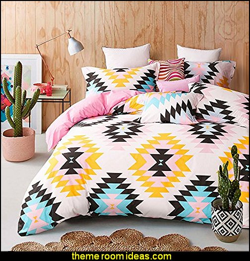 Southwestern - American Indian theme bedrooms - mexican rustic style decor - wolf theme bedrooms - Santa Fe style - wolf bedding - Tipis, Tepees, Teepees - Decal sticker wolf - wolf wall mural decals - birch tree branches - cactus decor - Aztec print