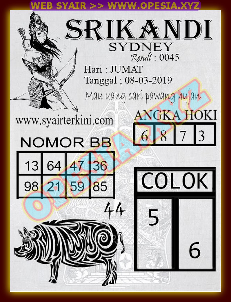 Syair Sidney Jumat 8 Maret 2019 Opesia Official Syair Sidney Jumat 8 Maret 2019 Opesia Official