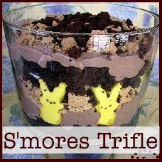 s'mores trifle with peeps