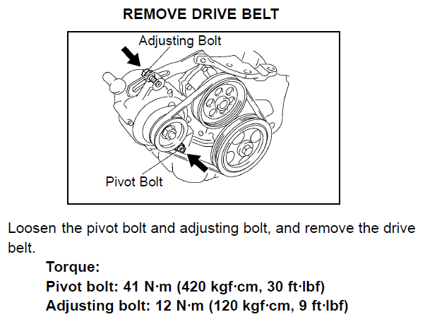 adjusting timing belt