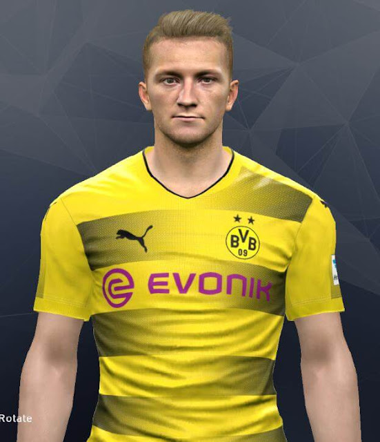 Marco Reus Face (Borussia Dortmund) - PES 2017 - PATCH PES | New Patch Pro Evolution Soccer
