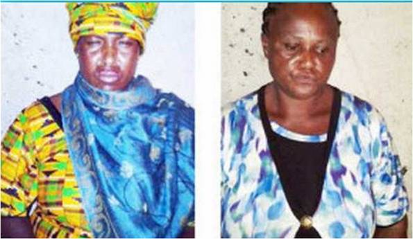 Pics of the 2 Nigerian housewives caught with cocaine in their privates at Airport.