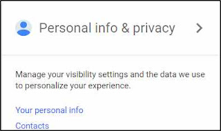 Personal Info & Privacy