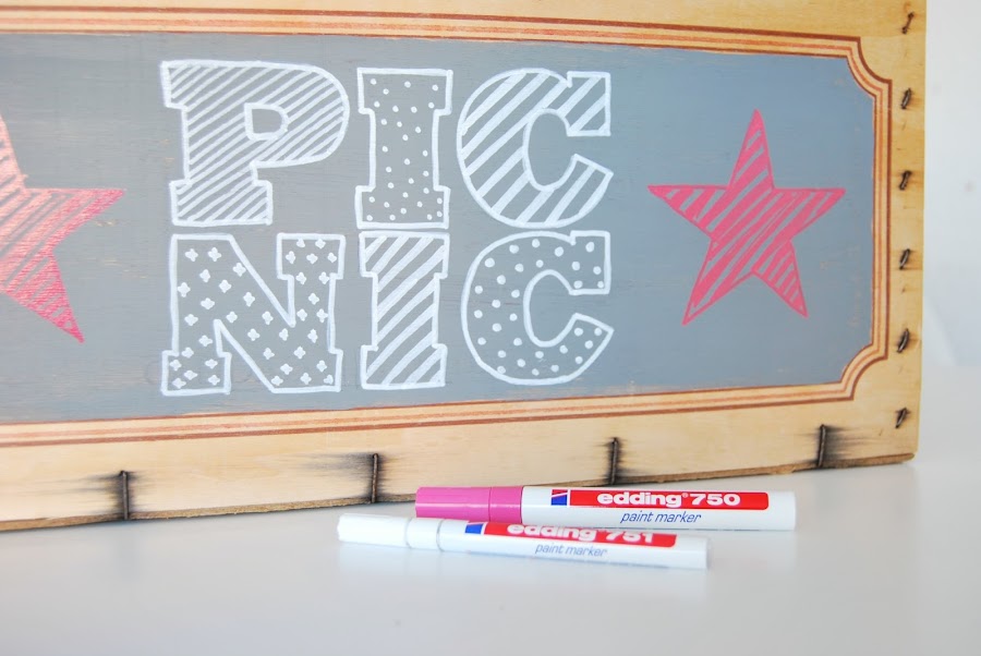 fruit box painted with chalk paint