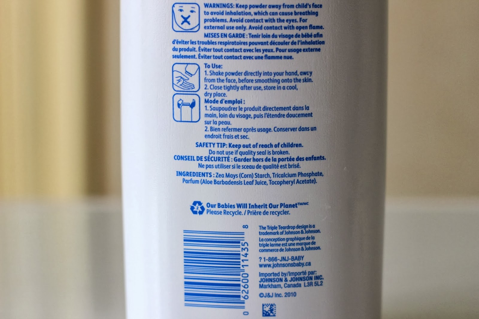 My AllNatural Dry Shampoo Johnson's Pure Cornstarch Baby Powder