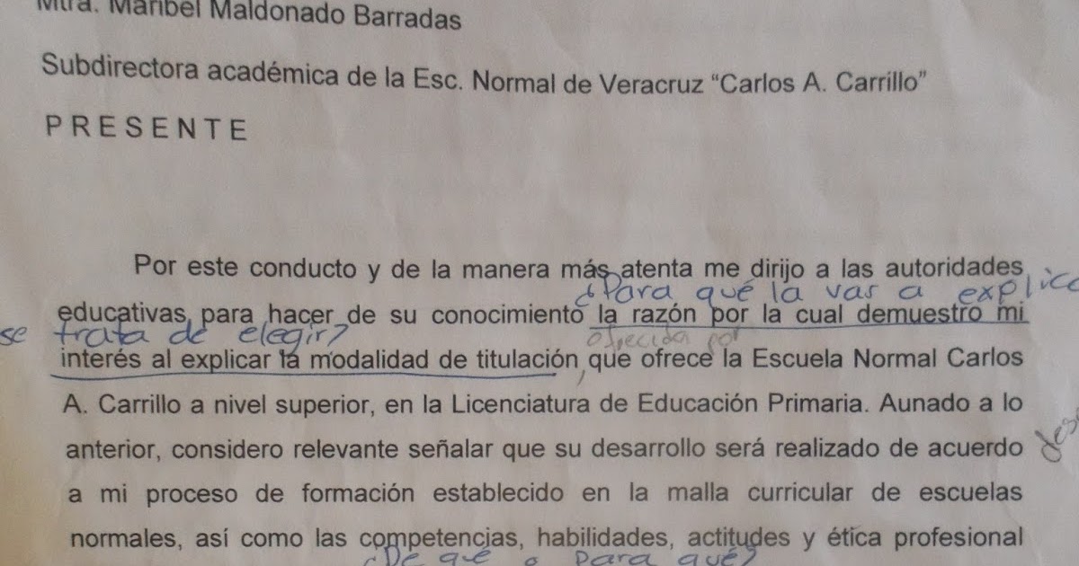 PORTAFOLIO DE EVIDENCIAS: Carta de exposición de motivos