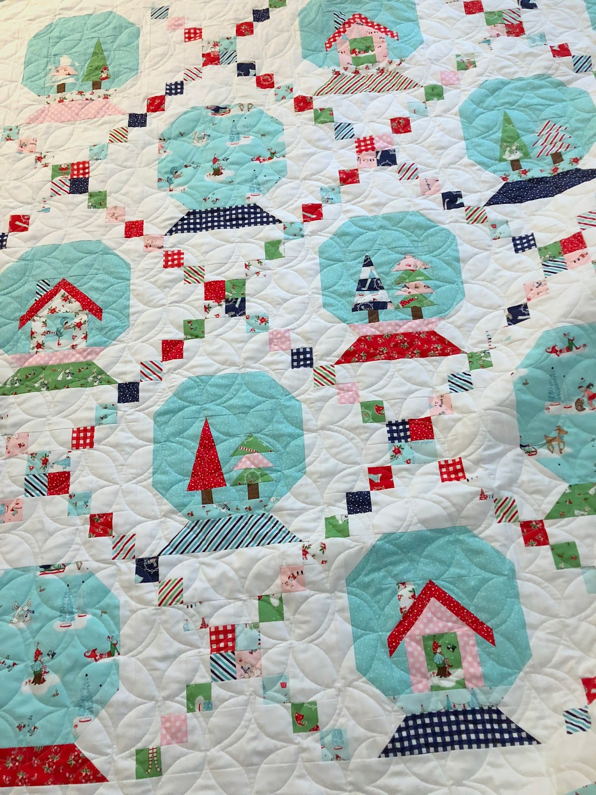 Snow Globe Quilt and Flowers Stories from the Sewing Room