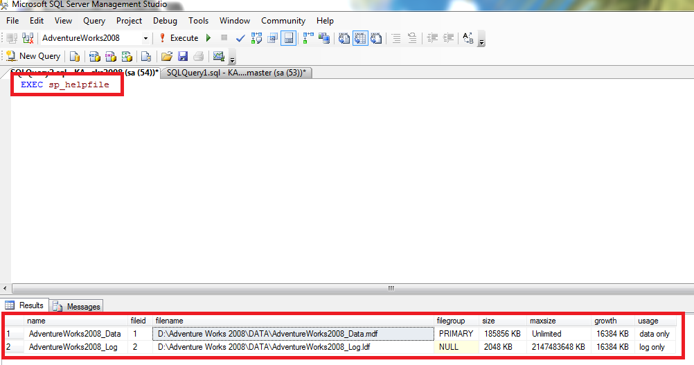 JK SQL Server Blog: How to find the data file location of the Database