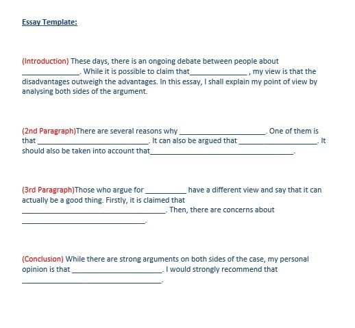 easy essay format for pte