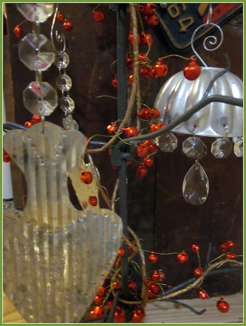 Assorted ornaments with chandelier gems